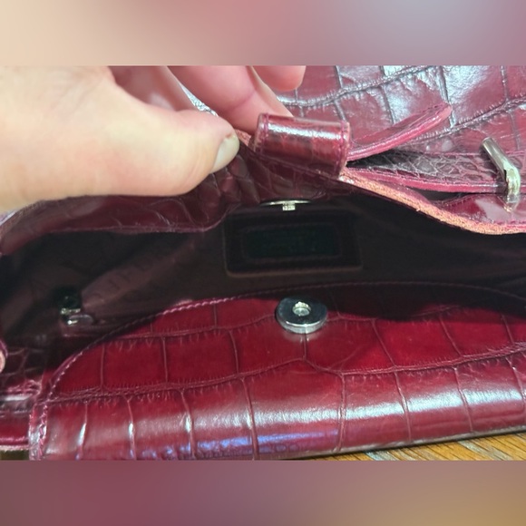 Furla Greta embossed croc handbag shoulder bag - Picture 6 of 13